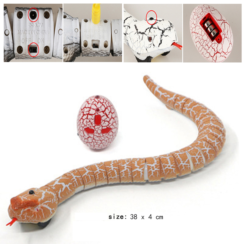 Robots de serpiente a Control remoto para niños y niñas, juguete de simulación de broma, Cobra eléctrica, de 5, 6, 7 y 8 años: F