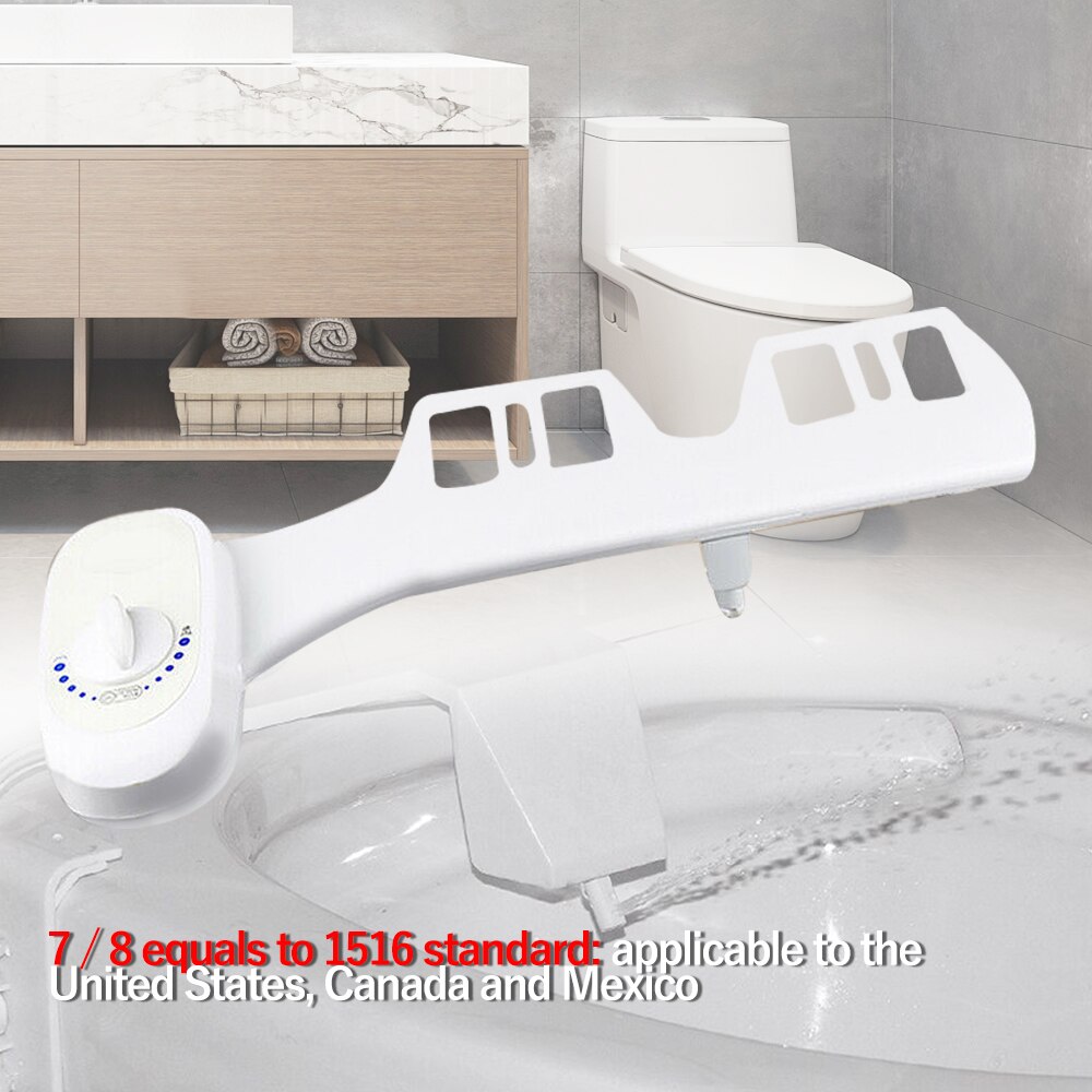 1 stk ikke-elektrisk bidet tilbehør toilet bidet sæde selvrensende dyse-ferskvand bidet sprøjte mekanisk vask: 2