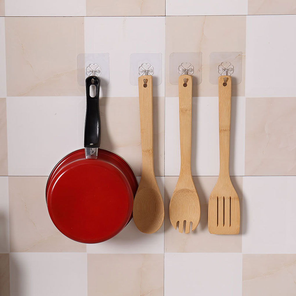 6/10 stuks klevende haken keuken wandhanger transparant verwijderbare klevende hanger herbruikbare wandhaken