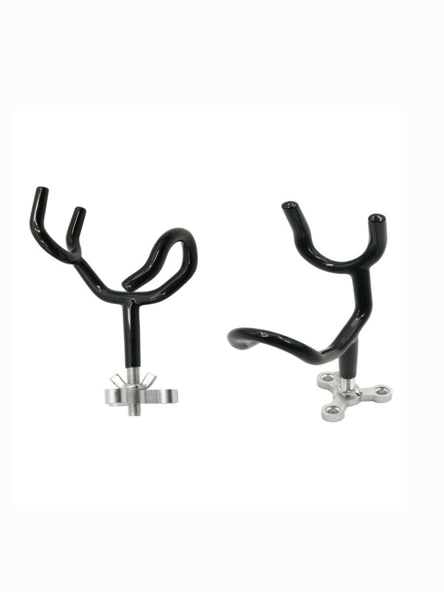 2PCS Boat Fishing Pole Holders Steel 20 Degree PVC Coated Steel Wire Fishing Pole Holders Angle Rod Holders with Mounting Base: Default Title