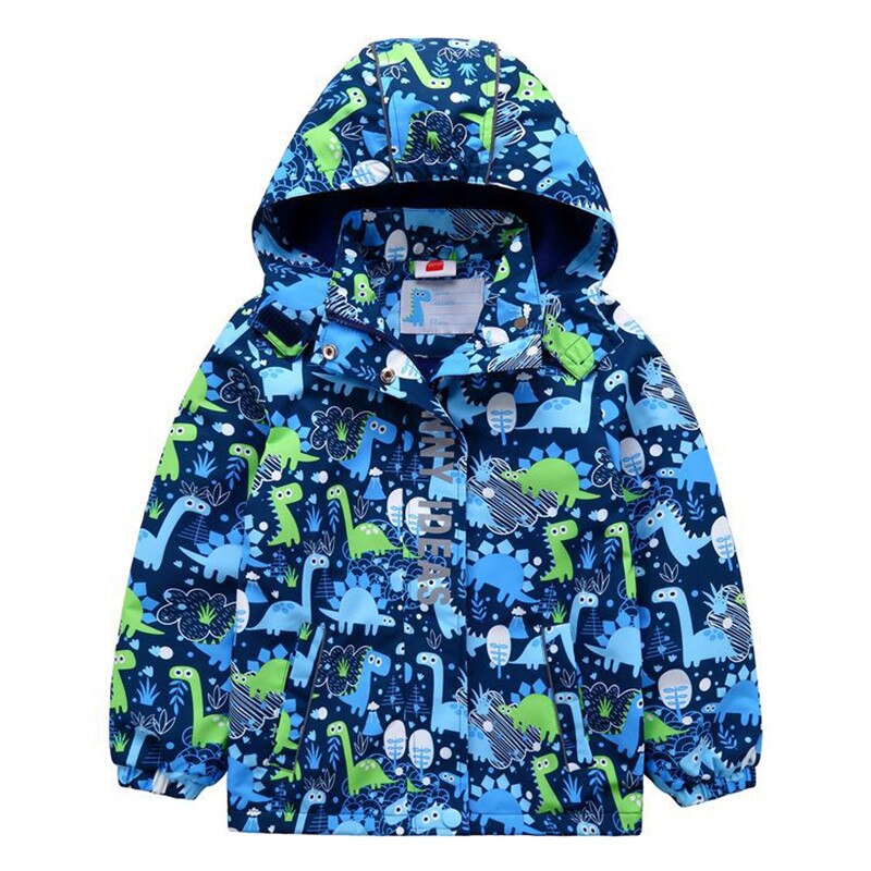 freundlicher Jungen Jacken Winddicht Wasserdicht Polar- Vlies freundlicher Druck Karikatur Oberbekleidung Mantel Für Jungen 3-12 Jahre TX301