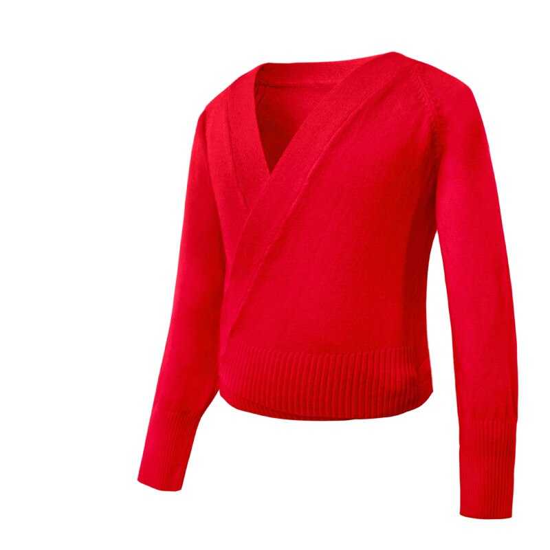 Piger kvinder trikoter snørefrakke ballet overall slå sweatre ballerina gymnastik balletdans opvarmningscardigan til vinter