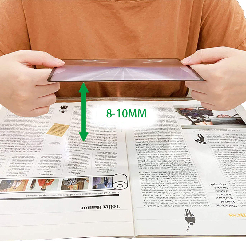 Vergrootblad Ultradunne vergrootglas Loeplens voor het lezen van kleine afdrukken, kaarten en boeken