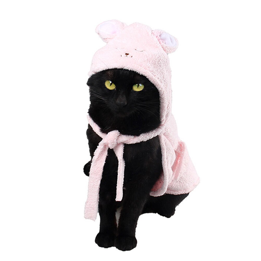 Pet Towel Soft Drying Pet Towel Dog Cat Bathrobes Microfiber Pet Dog Cat Cartoon Water Absorbent Quick Dry Bathrobe Bath Towel