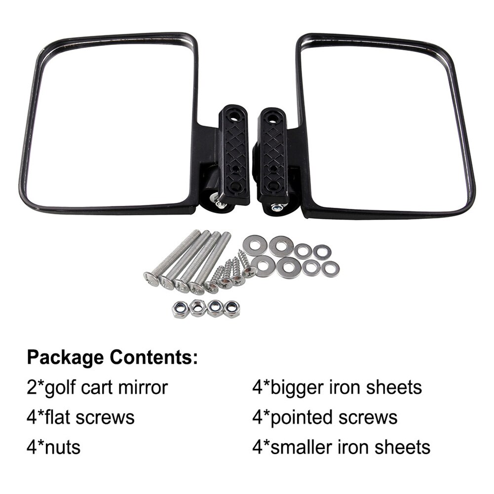 Uniwersalny golf lusterko boczne samochodu lusterko wsteczne wózek golfowy lusterka dla EzGo Klub samochód Moveland akcesoria w stylu rhodx