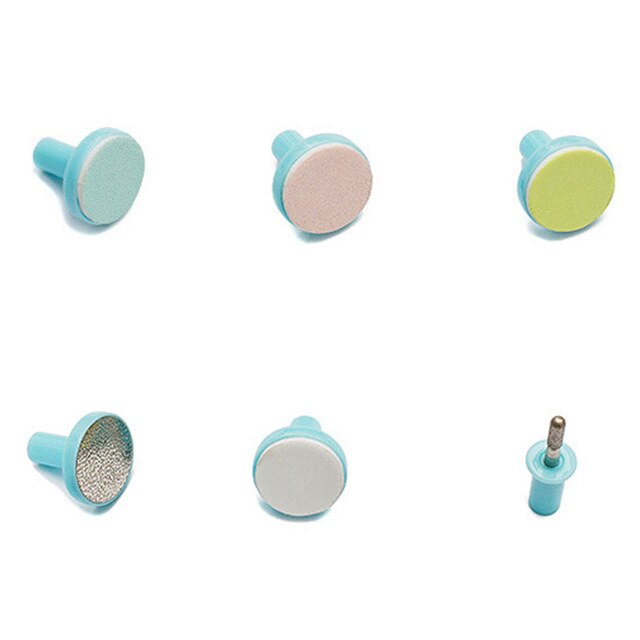 Baby Scissors Babies Nail Care Safe Electric Baby Nail Trimmer Nail Clipper Cutter For Kids Infant Newbron Baby Care Manicure: 6pc blue heads