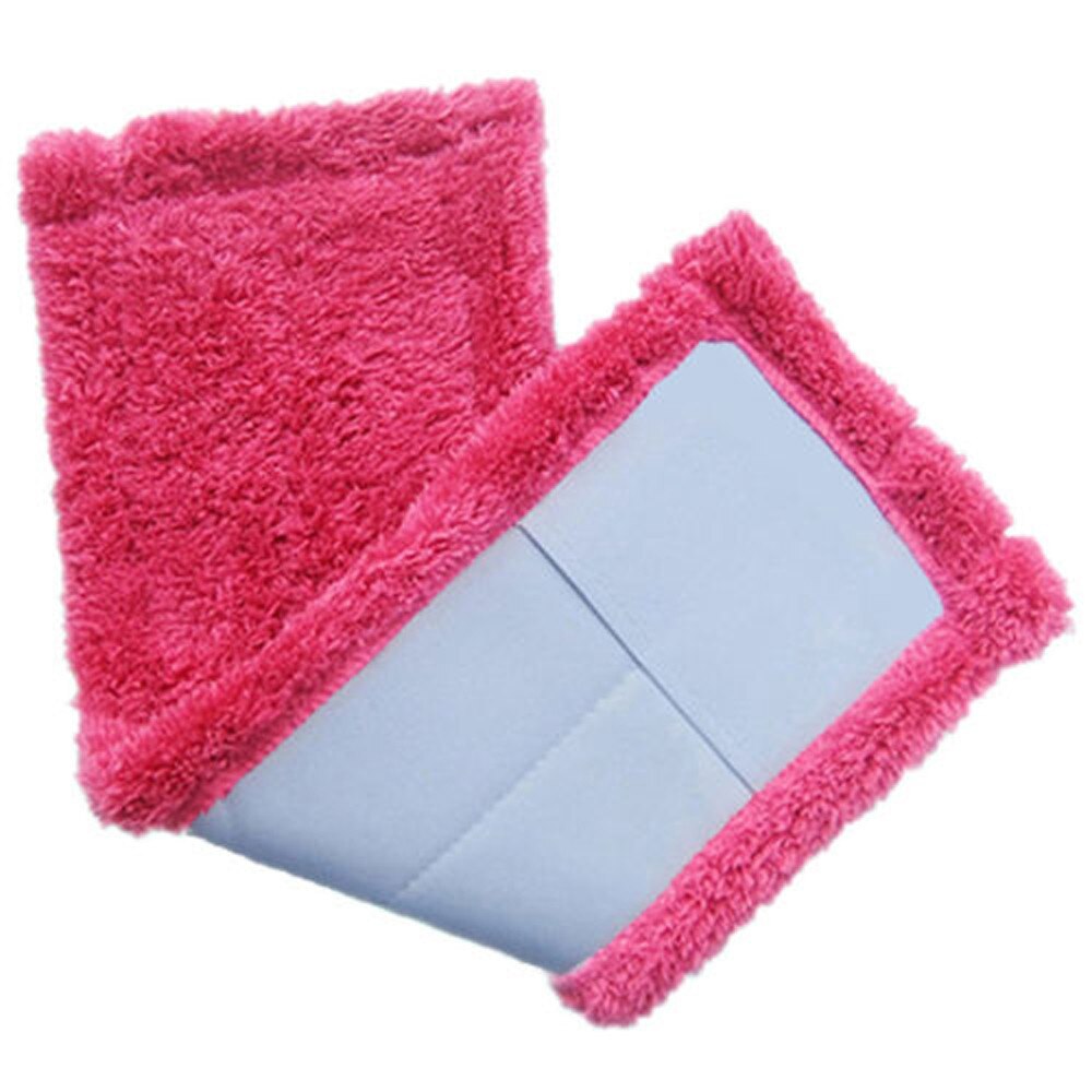 Coral Fleece Mop Cloth Head Home Cleaning Pad Coral Velet Refill Household Dust Mop Head Replacement швабра с отжимом #40: Hot Pink
