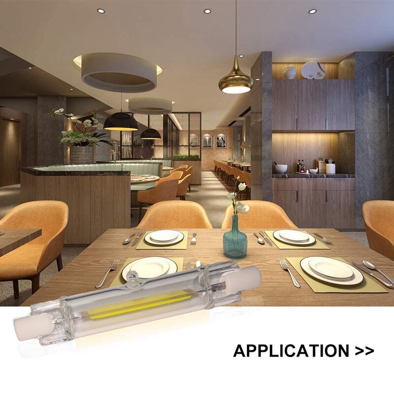 Ampoule LED R7S remplacer lampe halogène perle COB 78MM AC 220V projecteur à intensité variable 2 pièces