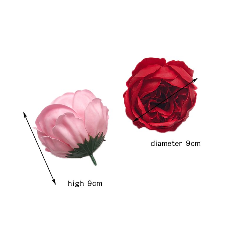 Kunstige sæbe blomster stort pæonhoved valentinsdag diy bryllup hjem dekoration hånd fower kunst