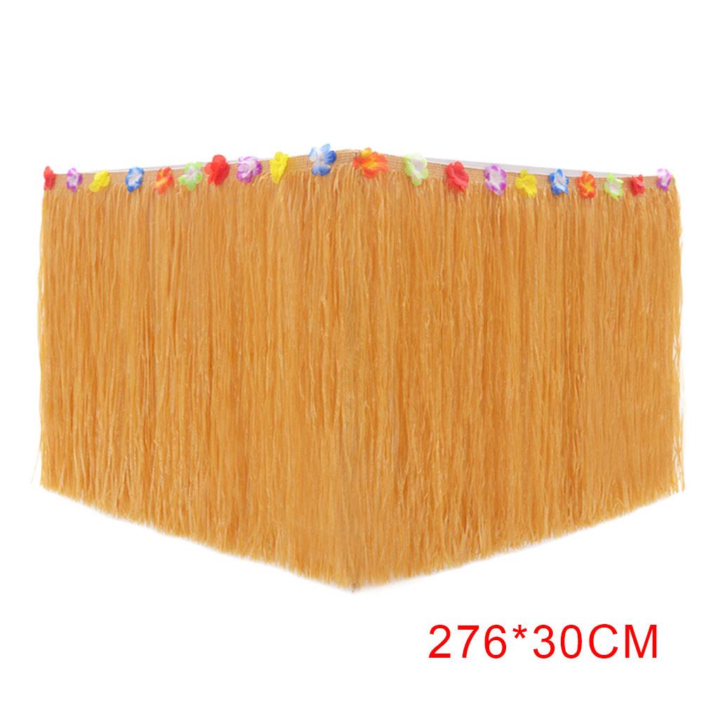 Flower Fringe Table Skirt Hawaii Table Curtain Luau Party Birthday Summer Anniversary Christmas Table Decoration