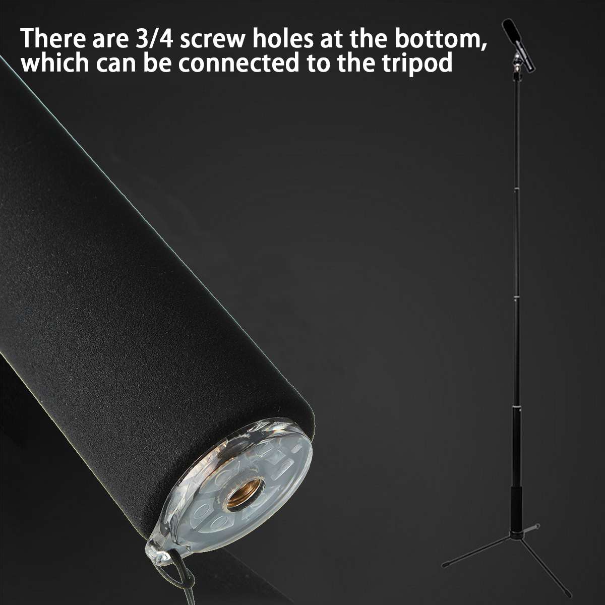 Microphone Boom Pole Extensible Boom Pole Micro Microphone Pole Mic Holder 3 Section 67.5inch Extension Recording Accessories