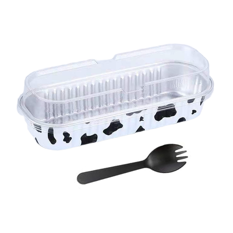 50 teile/satz Aluminium folie Kuchen form mit Deckel & Gabel Mini Backformen hitze beständige Brot Muffin Kuchen behälter Küchengeräte: WHITE