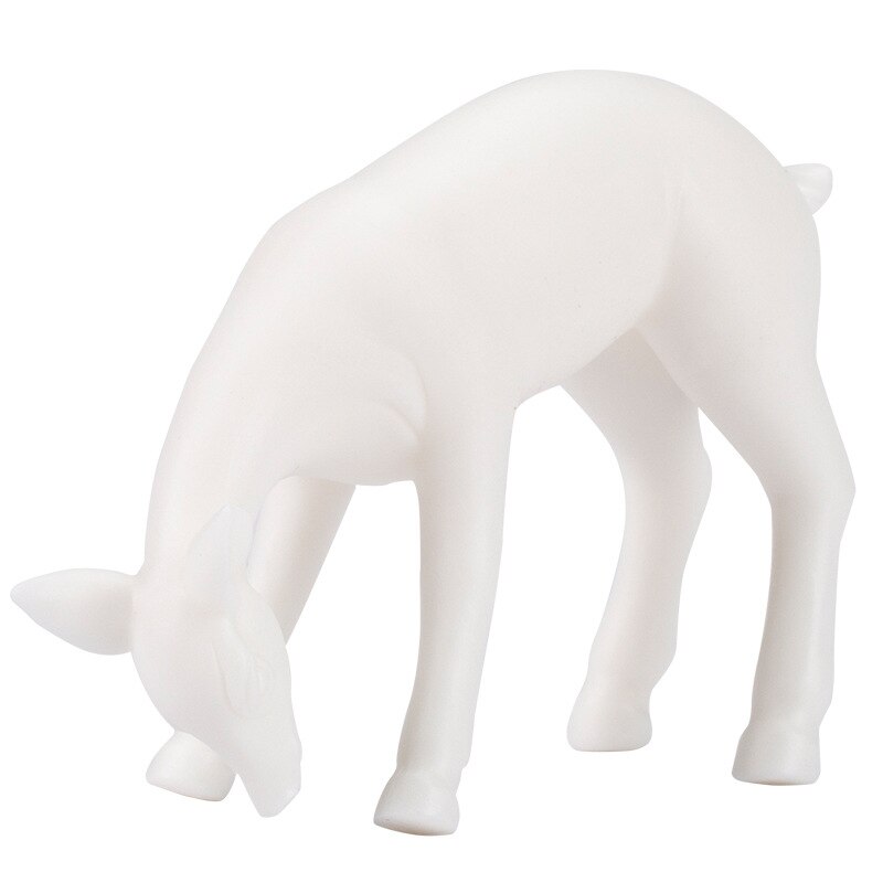 Mini pieni määrä keraaminen koriste eläin hirvi keraaminen valkoinen esine käsityö zen kukkaruukku puutarhanhoito tee lemmikkieläin mini teesetti