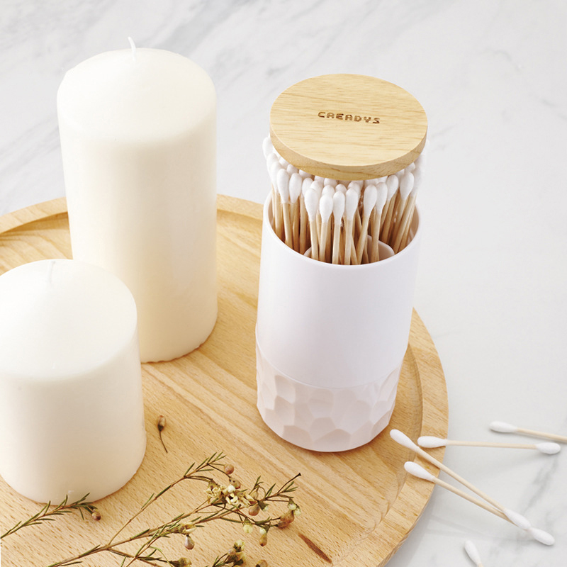 Toothpick Box Cotton Swabs Holder Tooth Pick Automatic Dispenser Press Can Living Room Table Accessories Cotton Bud Container