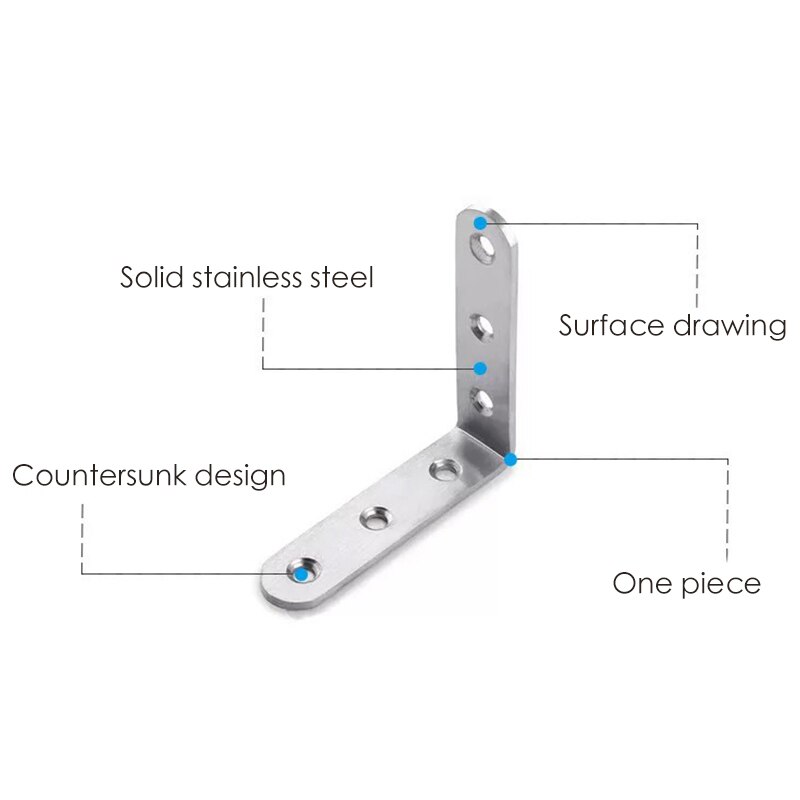 Offre spéciale accolade coin Joint 90 degrés Angle droit support attache 10 pièces