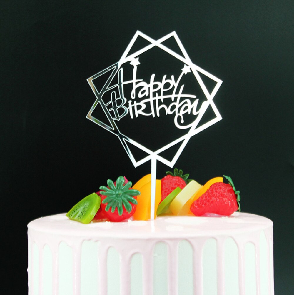 Happy Birthday Love Cake Topper Decoration Cupcake Flag Birthday Party Decorative Props Wedding Baby Shower Cupcake: 15