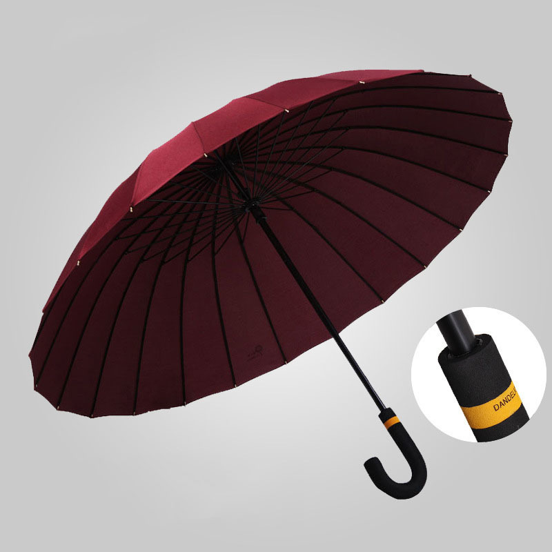 FGHGF Bloemen Patroon 24 k Magic Long-handvat Paraplu Extra Grote Maat Oversized Winddicht Grote Vrouwen Mannen Paraguas: Red