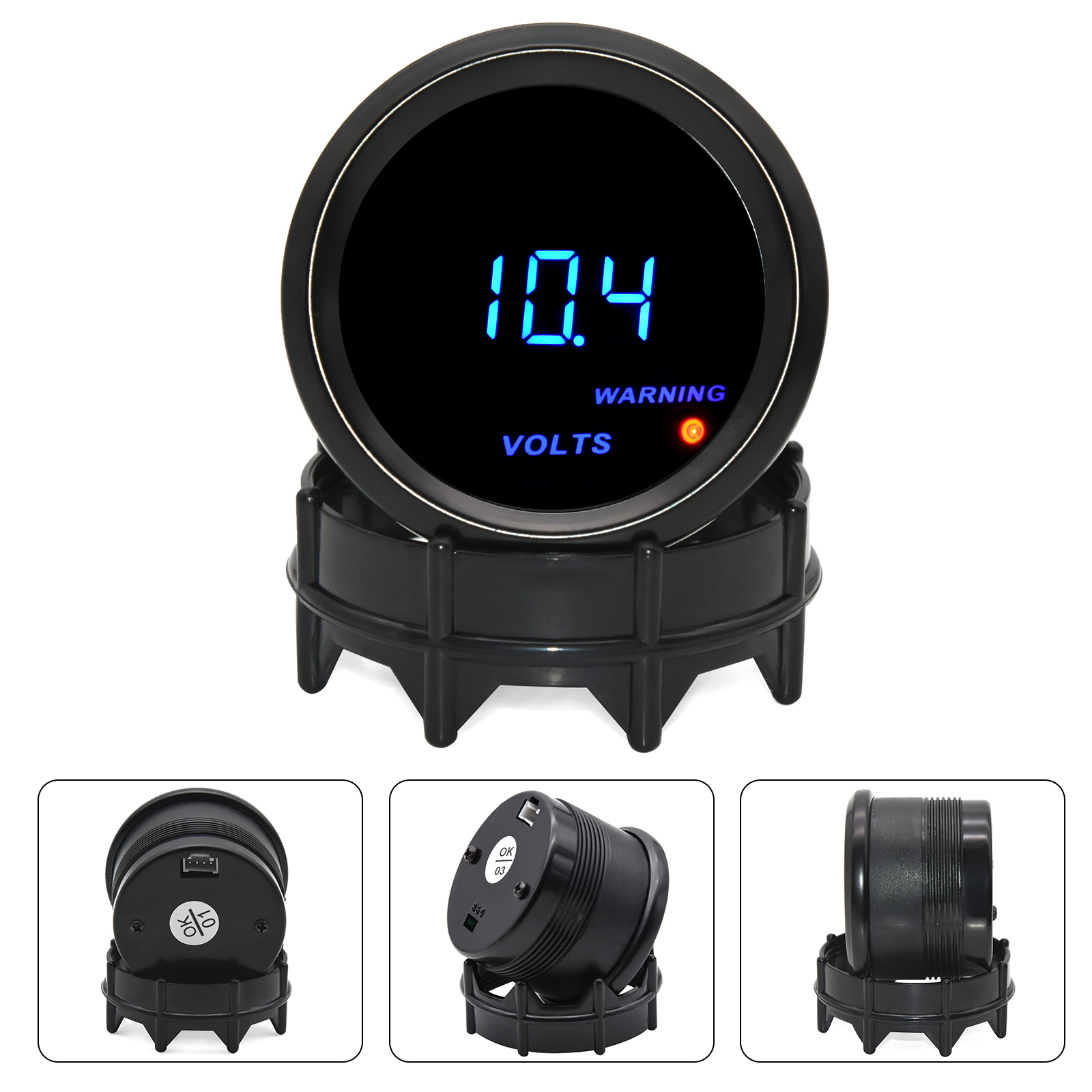 Digitale Auto Volt Meter 52Mm Voltmeter 12 Volt Blauwe Led Voltage Meter Gauge Met Sensor Voor Auto Boot Truck bota Agua Automovil