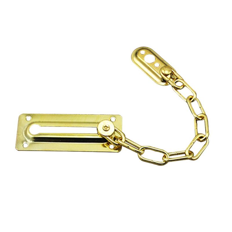 Stainless Steel Door Safety Lock Guard Chain Security Bolt Locks Cabinet Latch DIY Home Hotel Office Security Tools Gold Silver: Gold