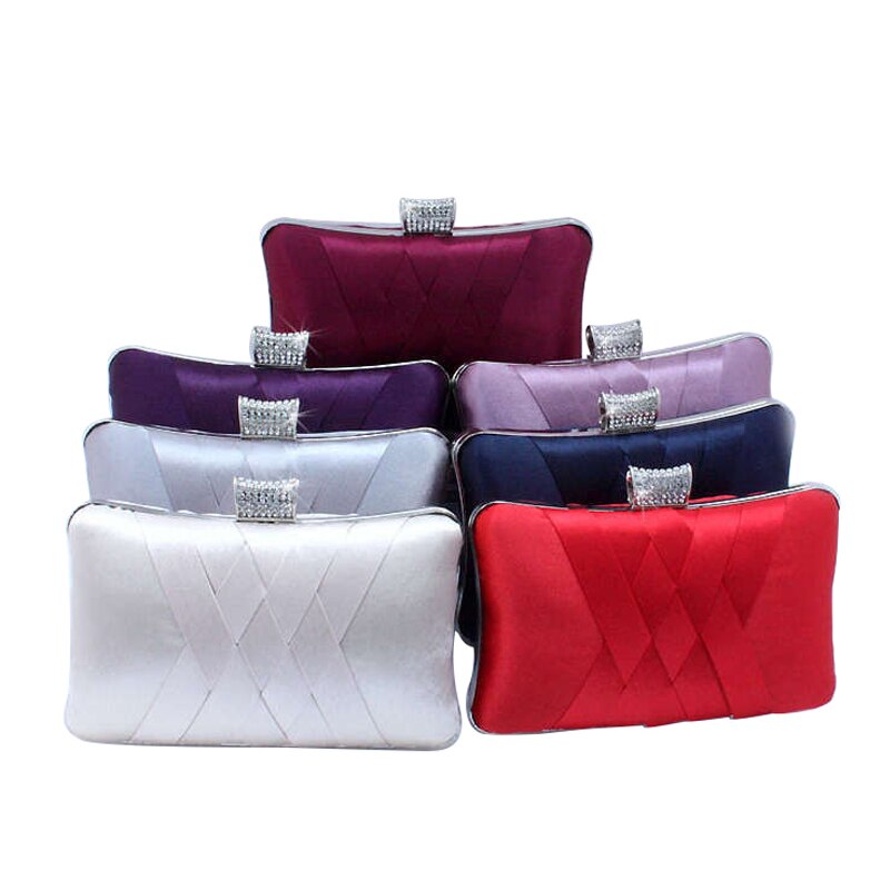 Femmes pochettes Satin mariée sac sac à main concepteur doux sacs de soirée fête sac à main de mariage pochette portefeuille sac à bandoulière 7395