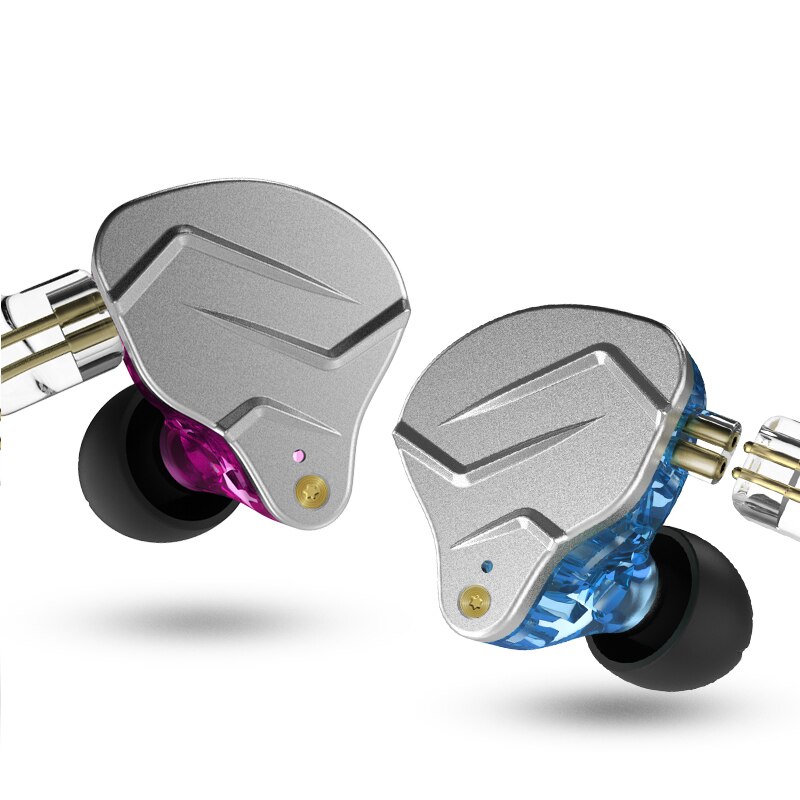 Kz zsn pro metal øretelefoner 1ba+1dd hybrid teknologi hifi bas øretelefoner i øret monitor øretelefon sport støjreduktion