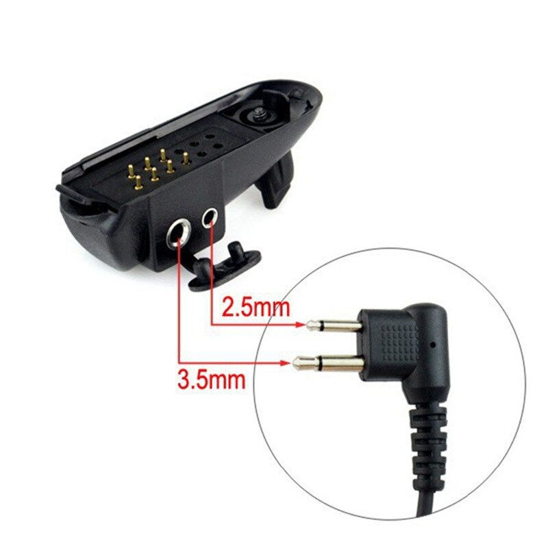 2pin Jack 3.5mm / 2.5mm Audio Adapter for Motorola GP328 GP340 PTX760 PRO5150 to GP300 GP88S Ham Radio Radio J6226A(US Plug)