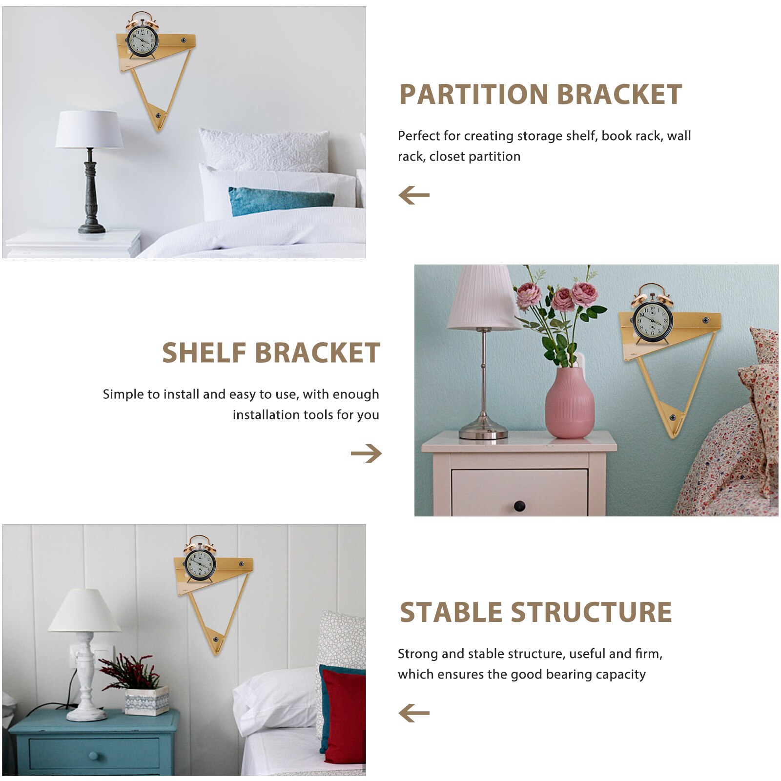 1 Set Shelf Triangle Bracket Shelf Bracket Triangle Iron Shelf Support