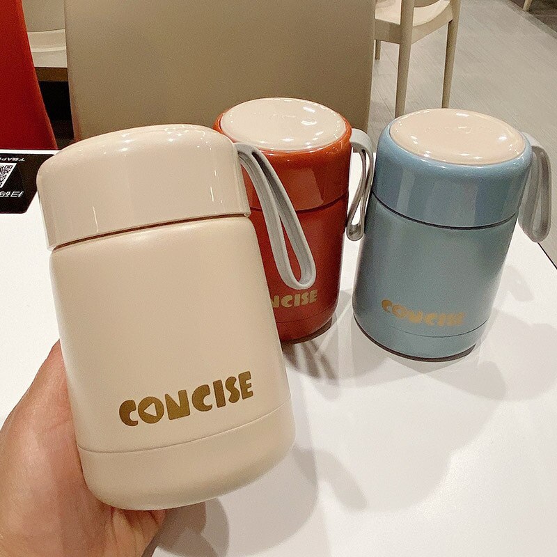 300ml Mini Food Thermos Portable Insulated Lunch Box Double Stainless Steel Food Container Tumbler BPA Free