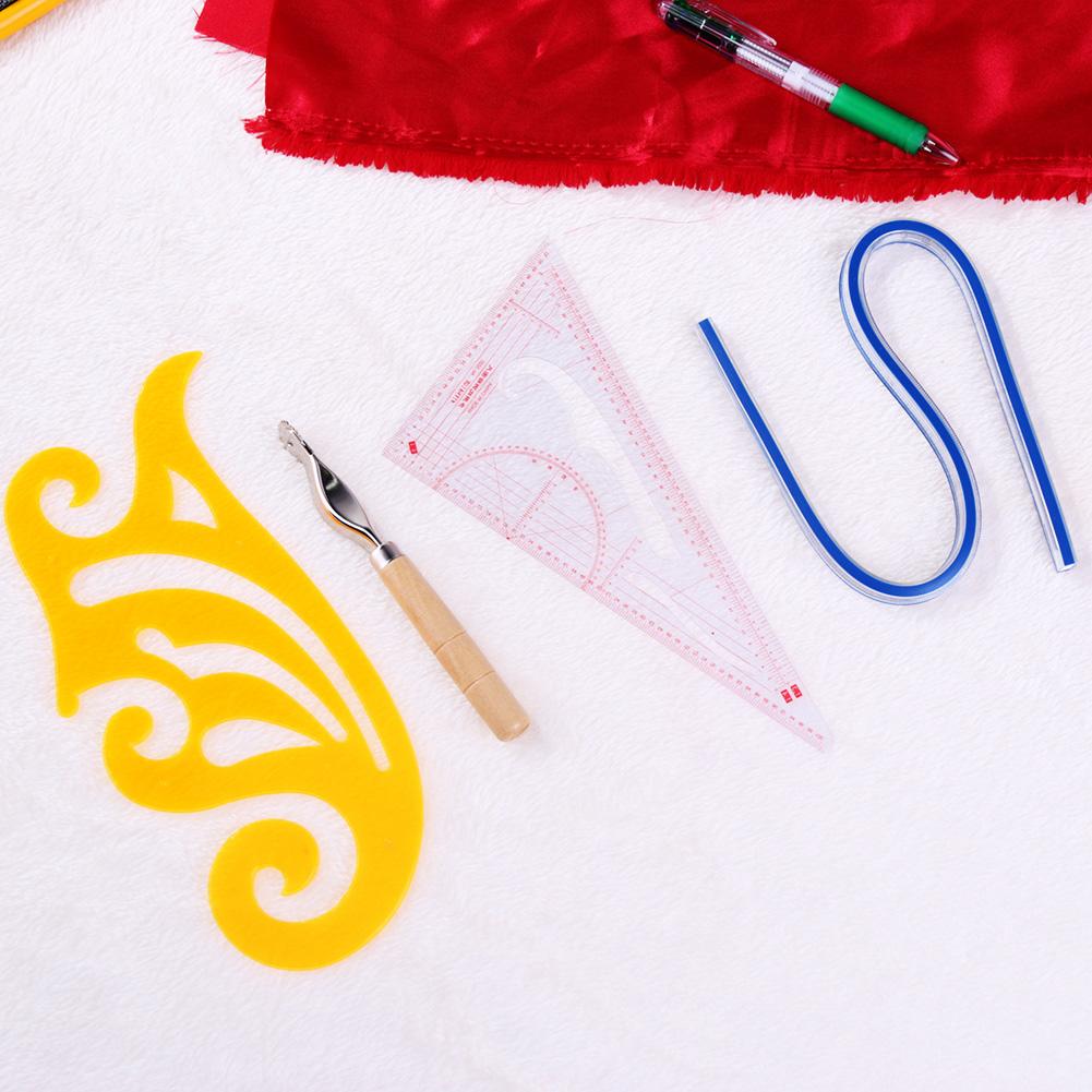 Esenlong L-vorm Naai Liniaal – 21,5 Cm, Kunststof – Voor Tekenen, Knippen, Quilten En Kledingontwerp