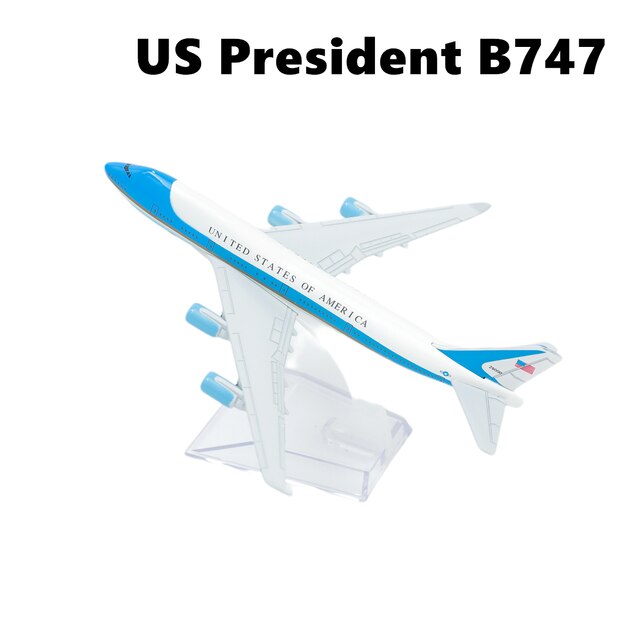 Scala Fedex Cargo Airplane lega Diecast Model 15cm World Aviation da collezione Souvenir giocattoli in miniatura per ragazzi: US President B747