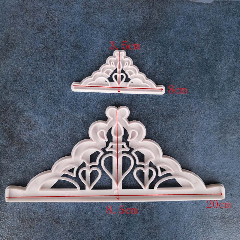 2 Stks/set Tiara/Kroon Plastic Cake Decoratie Sugarcraft Tool Cake Tool Fondant Cakevorm A1277