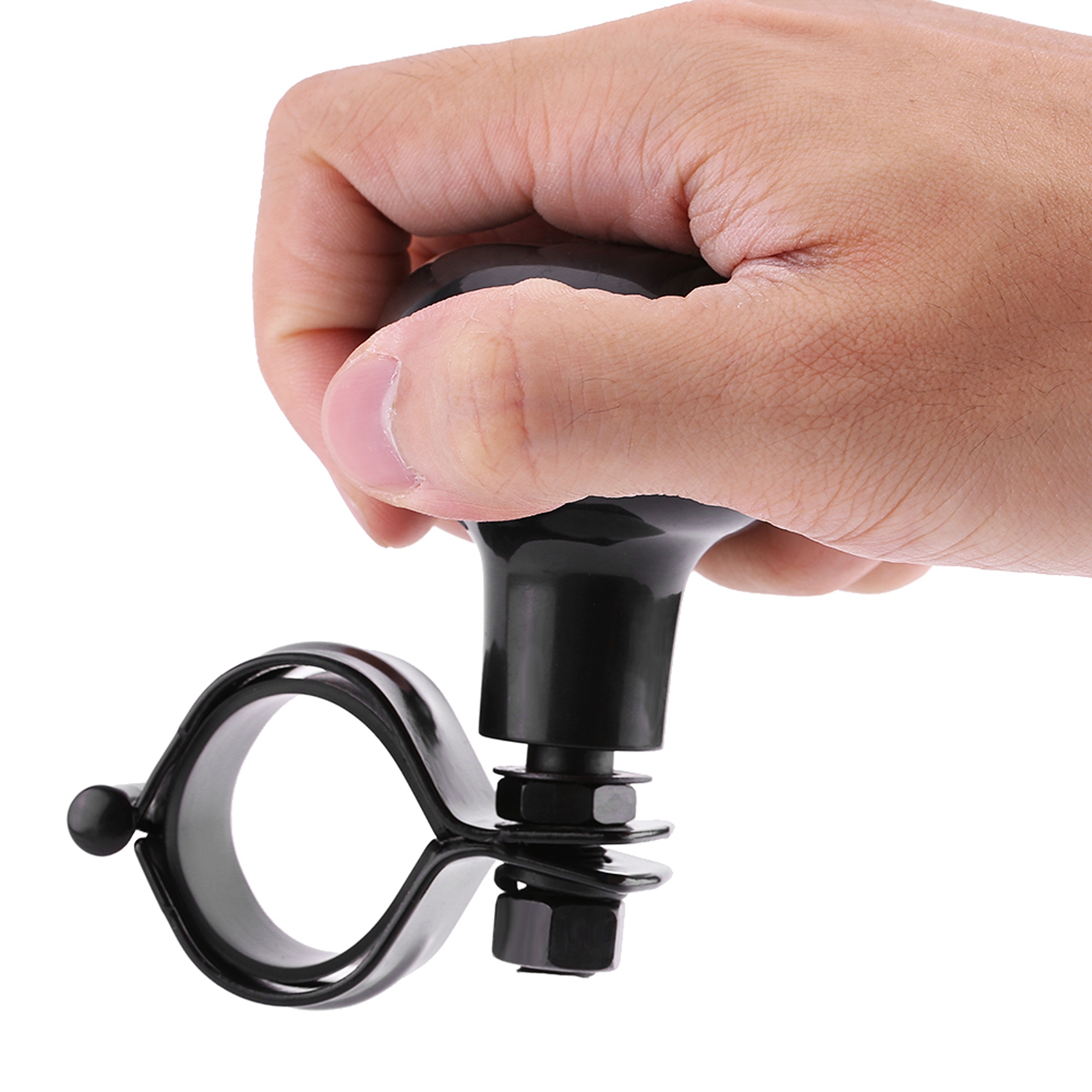 Manopola del volante per auto resistente Maniglia spinner nera Manopola spinner sterzo da 360 gradi Accessori per auto
