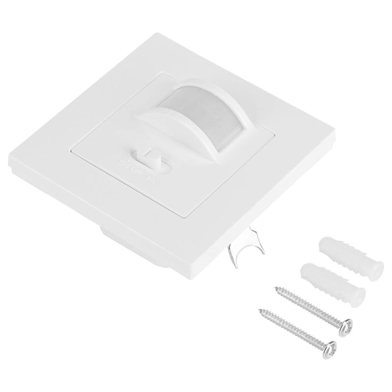 Infrared PIR Motion Sensor Switch PVC Recessed Wall Lamp Bulb Switch On/Off