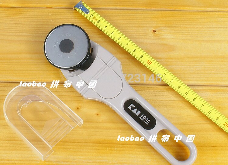 Kai N5045 45mm Rotary Cutter 5045 Soft Comfort Hand Grip Special Finger Grips For Right Left hand Use Pressure Sensitive Blade