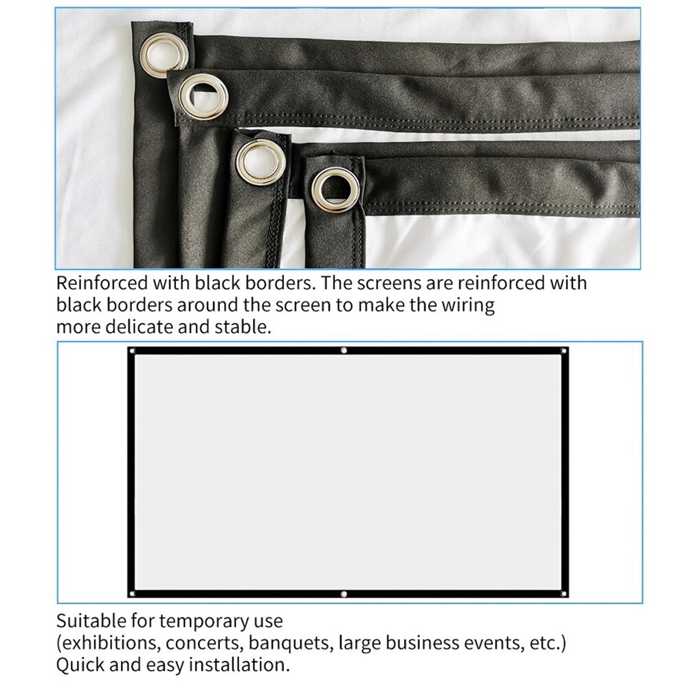 Projector Screen Indoor Portable Outdoor Projector Movie Screen For Home Theater Office Electronics