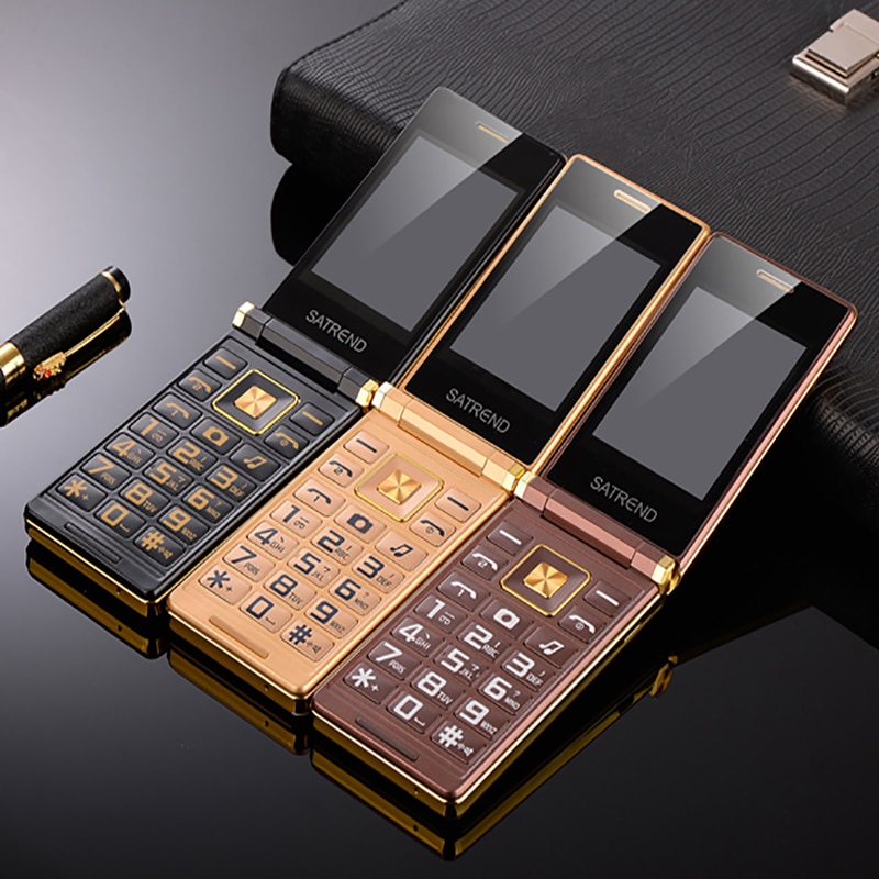 Flip dual screen 3.0&quot; original flip russian keyboard senior touch mobile phone Phone Elder clamshell Cell phones H-mobile