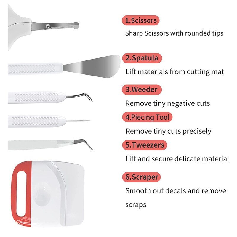 Craft Vinyl Weeding Tools Silhouette and Cameo Tool Kit,for Cricut/Silhouette/Siser/Oracal 631 651 751 Vinyl