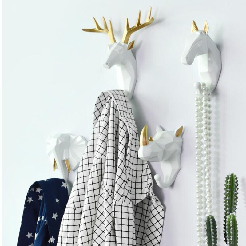 Dierenhaak huisdecoratie opberghanger hars opbergrek organizer wandhaken kunstdecoratie badkameraccessoires