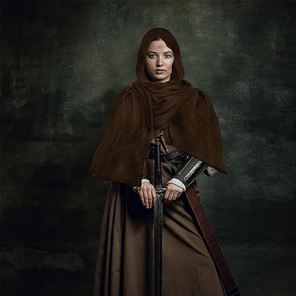 Mantello da cavaliere medievale rinascimentale Mantello da spalla Mezza mantello Costume Sciarpa da pirata per uomini Donne Festival cosplay Larp