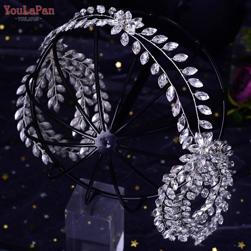 TOP QUEEN HP243 fascia da sposa copricapo da sposa strass donna diadema gioielli per capelli da sposa regina copricapo sposa fatta a mano diadema: HP405-S