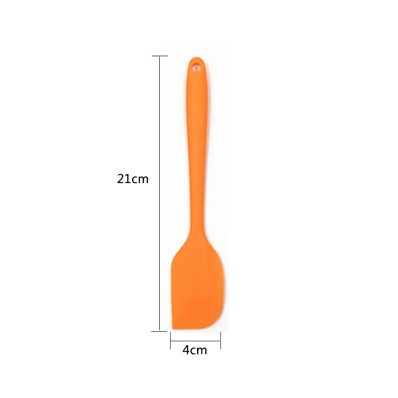 Multicolore alimentaire antiadhésif beurre cuisson Silicone spatule ensemble Cookie pâtisserie grattoir gâteau cuisson spatule Silicone spatule: small orange