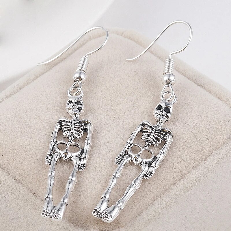 Persoonlijkheid Menselijk Skelet Oorbellen Retro Skull Dangle Oorbellen Voor Mannen En Vrouwen Party Halloween Decoraties