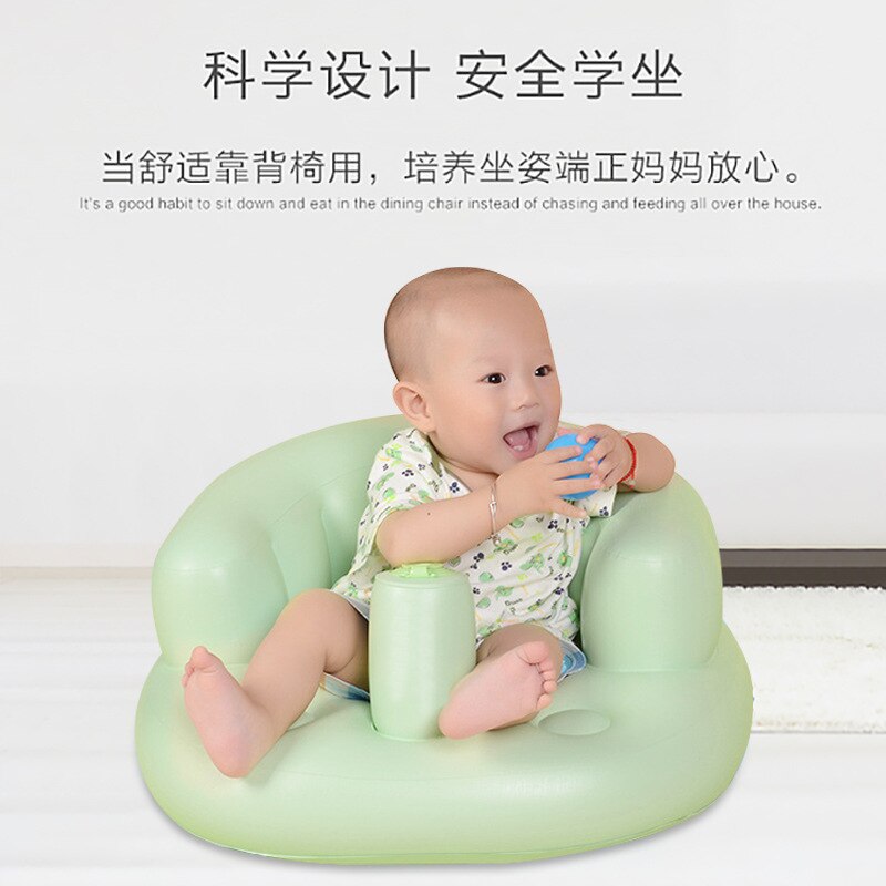 Douyin Celebrity Style Upgrade Inflatable Baby Shower Stool Infant Learn to Sit Seat CHILDREN'S Portable Multi-functional Pp Sto
