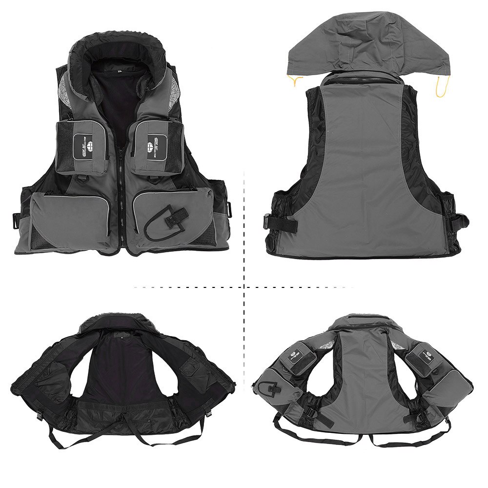 L-XXL Life Jacket Vest Fishing Polyester Adult Safety Life Jacket Survival Life Vest Swimming Boating Drifting