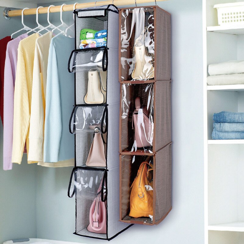 Handbag Hanging Organizer Closet Organizer Women Handbag Storage Holder Dust Proof Handbags Storage Bag Wardrobe Organizer