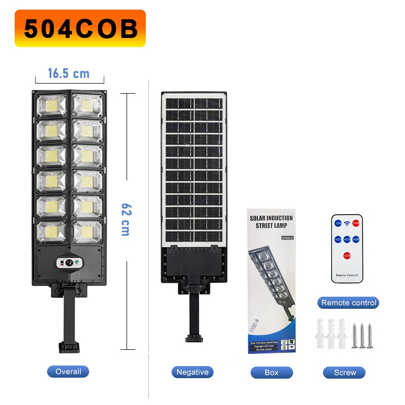 10000 watt solcellelys gatelys 15000 mah utendørs solcellelampe 504 ledet lys vegg sollys pir bevegelsessensor hagebelysning fjernkontroll: 504 kolbe solenergi
