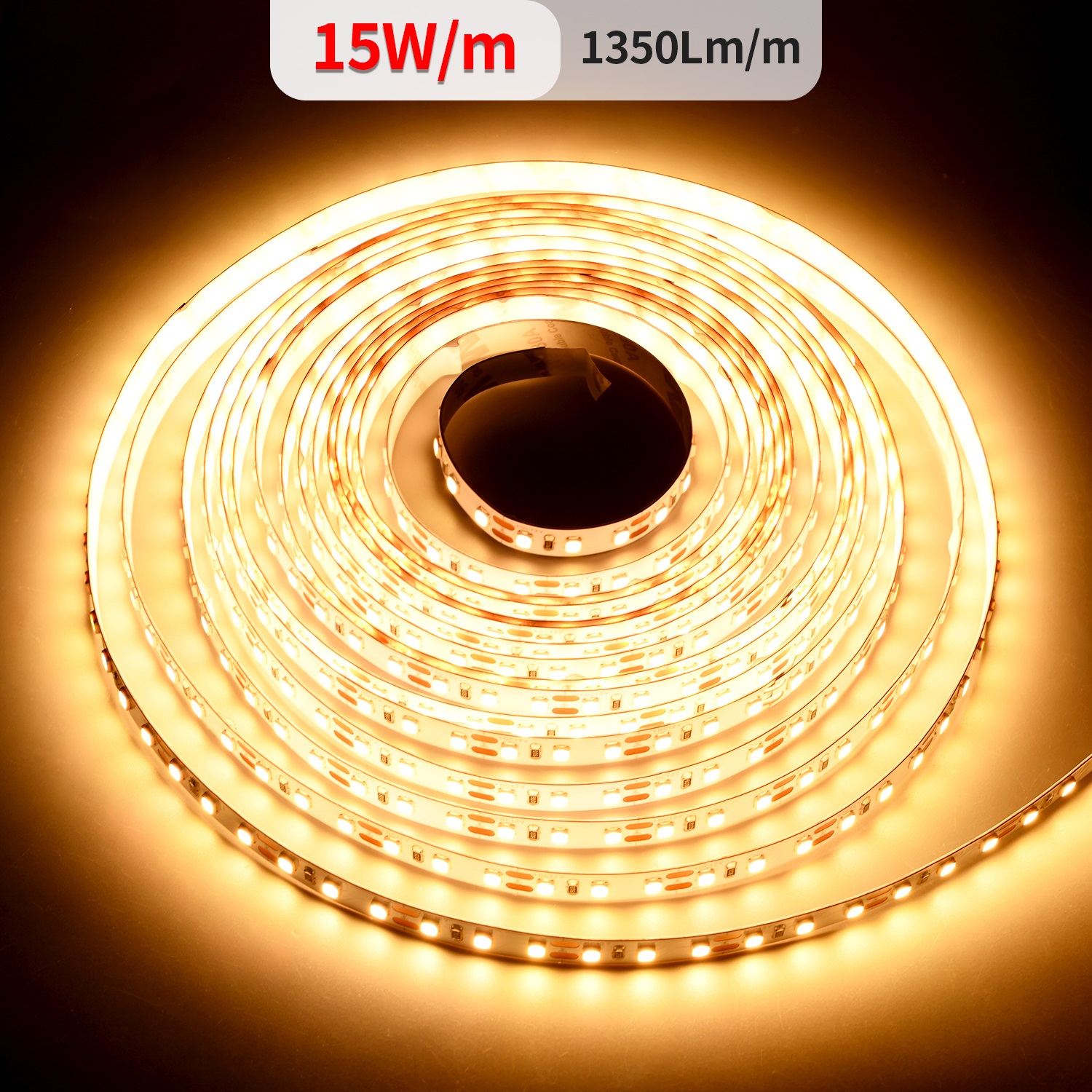 Tira de luces LED SMD2835 de 2700K, 120 LEDs/m, Flexible, regulable, 2835, cinta de iluminación LED cortable, listado por UL, DC12V, 5m para decoración del hogar: De Color3