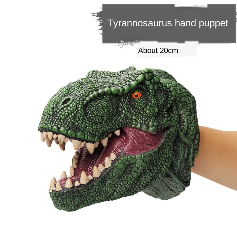 Dinosaur Hand Puppet Soft Vinyl Rubber Animal Head Hand Puppet Figure Toys Gloves For Children Model kids puppets: 9