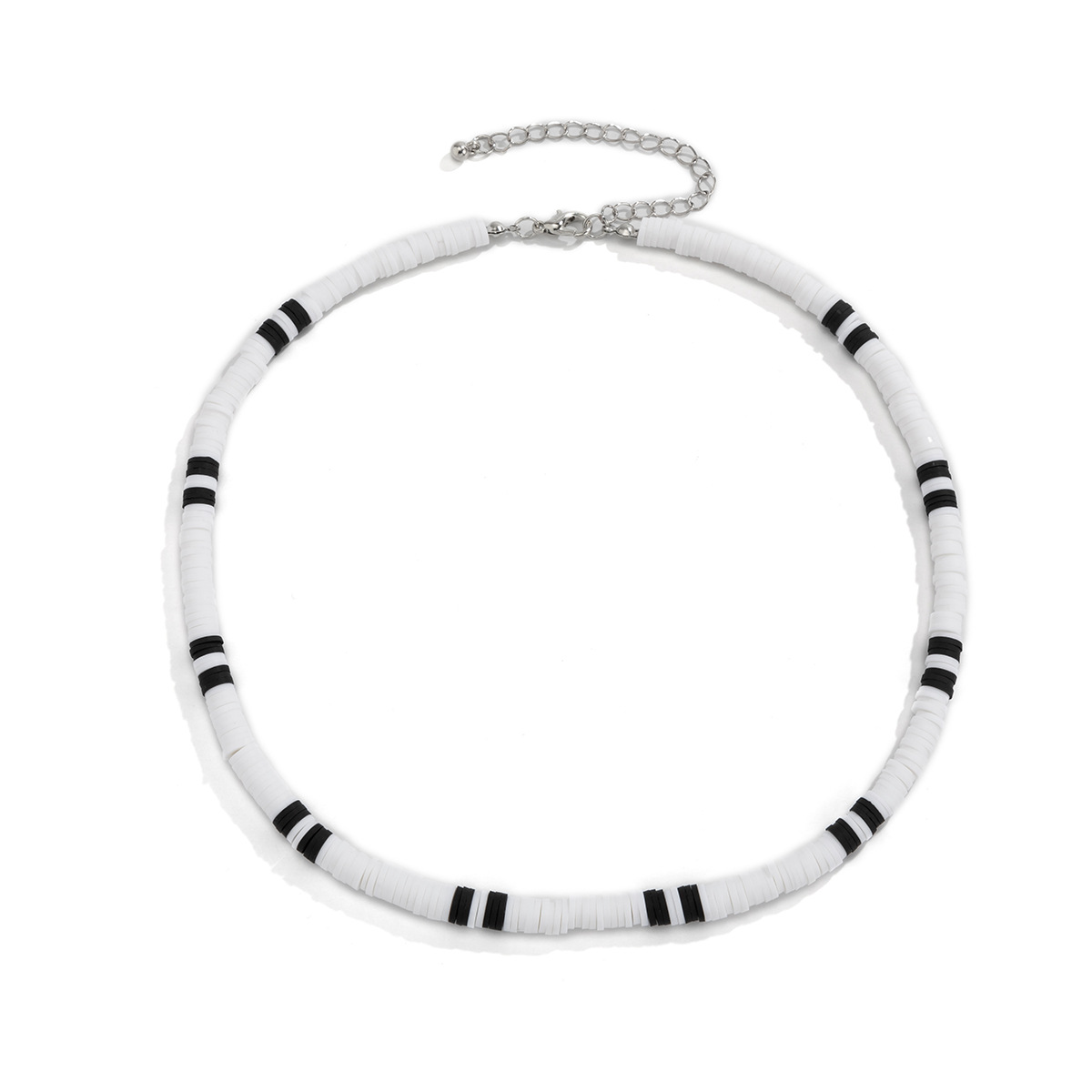 Tauam Zomer Wit Zwart Kleur Zachte Klei Kralen Choker Kettingen Voor Vrouwen Mannen Eenvoudige Minimalistische Kraag Kettingen Sieraden