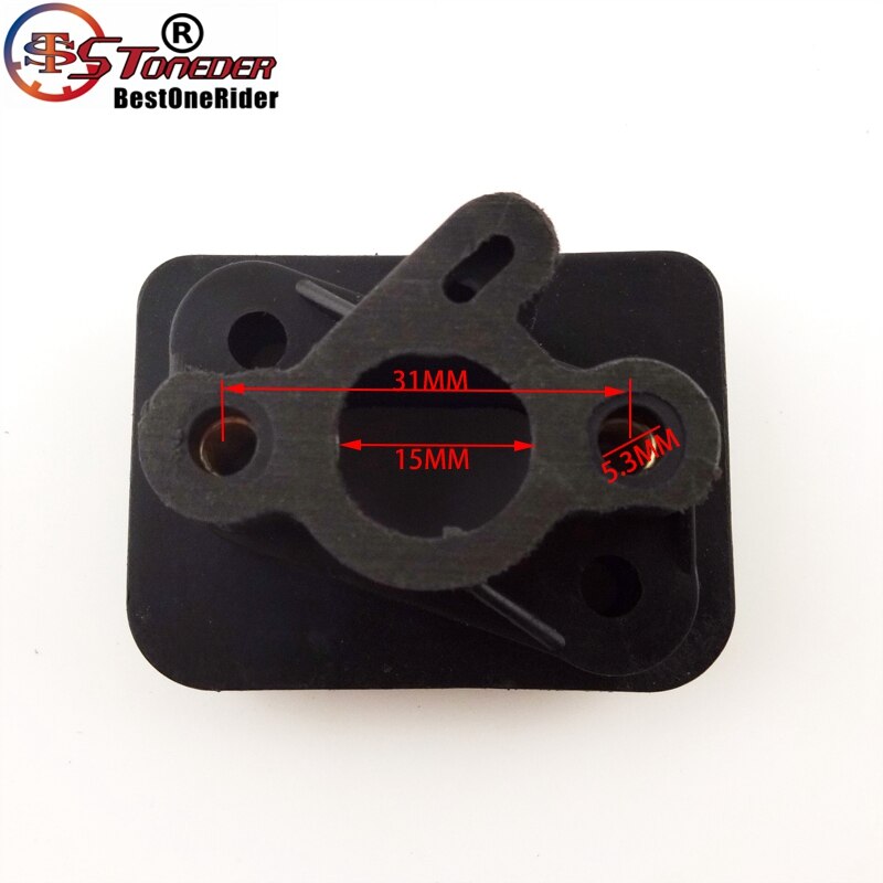 STONEDER Joint De Tuyau D'admission Pour Moto 2 Temps 47 Cc 49 Cc Mini Moto ATV Quad Dirt Pocket Bike